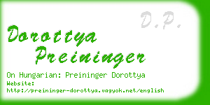 dorottya preininger business card